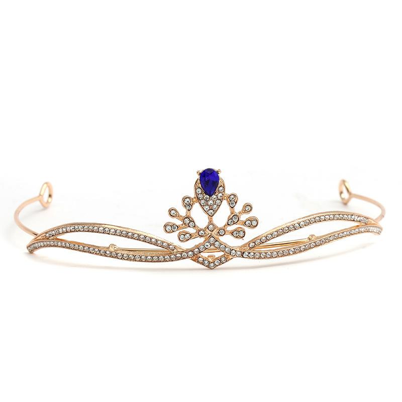 

Свадебная корона Тиара для свадебного платья День рождения Взрослая Церемония Выступление Универсальная повязка на голову со стразами Аксессуары для волос