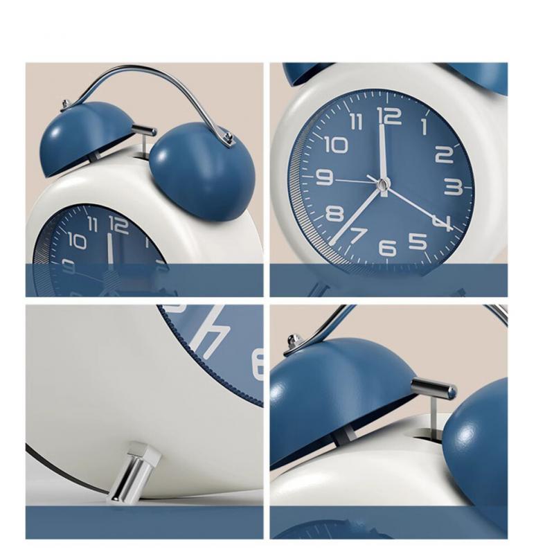 Zwillingsglocken Wecker für Kinder, ABS, Blau, batteriebetrieben, Nachttischuhr