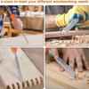 4 Piece Wood Chisel Set with Steel Hammer End Ergonomic Plastic Handle 6mm 12mm 18mm 24mm Woodworking Tools