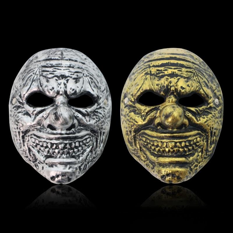 Halloween Mask Masquerade Mask Funny Clown Mask Mardi Gras Mask Scary Latex Full Face Mask for Cosplay Party Props