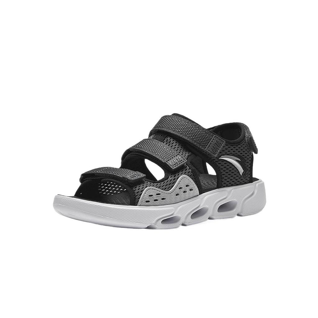 Anta Comfortable Lightweight Non-Slip Low-Top Kids Sandals Kids sandals Castle-Gray Silver Black 312436915-1