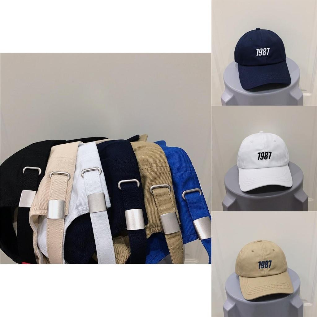 Trendy Summer Unisex Baseball Cap With 1987 Embroidery Adjustable Breathable Sun Protection