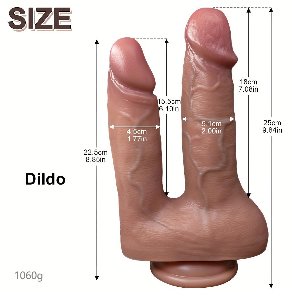Wearable Two-Headed Realistic Dildo – Dual Silicone Design with Strong Suction Cup, Battery-Free Anal & Vaginal Toy for Men, Women & Couples