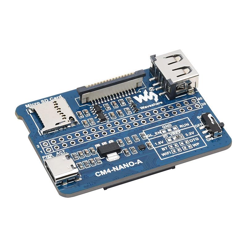MicroSnow Type A Ultra-Mini Compute Module 4 Baseboard for Raspberry Pi CM4