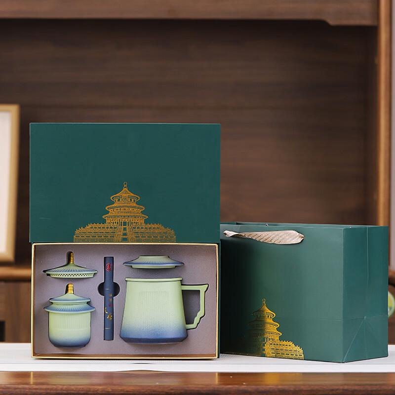 Forbidden City Cultural Ceramic Mug Gift Set Mug + Tea Caddy + Incense