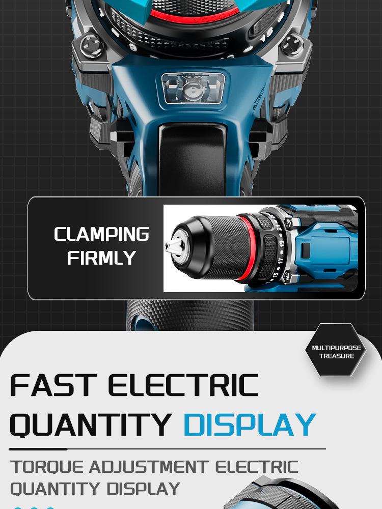21V Dual Speed Cordless Hand Drill & Screwdriver with Lithium Battery