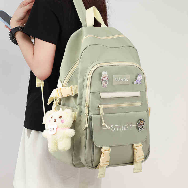 School Bag Backpack Girls Spring Fashion Junior High School Students Primary School Travel Lightweight Large Capacity Backpack