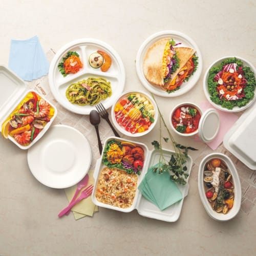 Shimojima Heiko Paper Plates & Bowls, GP-15, 50-Piece Set, White, Approx. 15cm Diameter, 004466083