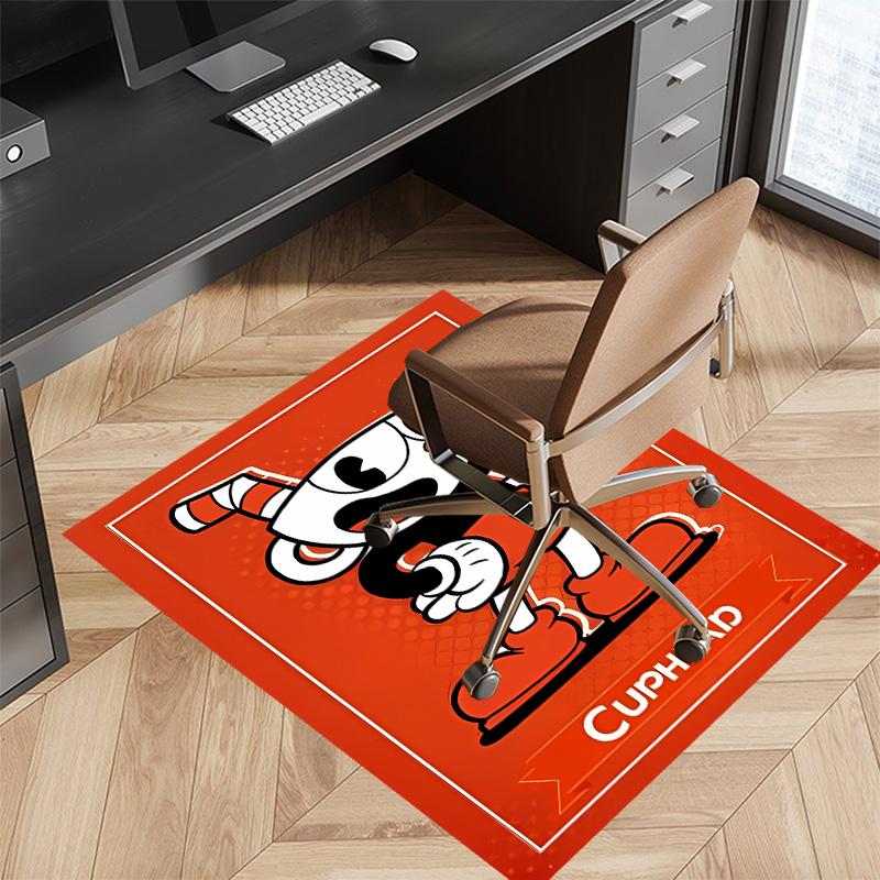 Cuphead Printed Absorbent Washable Carpet, Non-Slip Bathroom Mats, Kitchen Rugs, Yoga Mat,Living Room Entrance, Camping Picnic Rugs