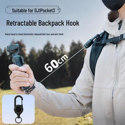 DJI Pocket 3 Osmo Akční kamera Proti pádu Zatahovací Spona na batoh Šňůrka