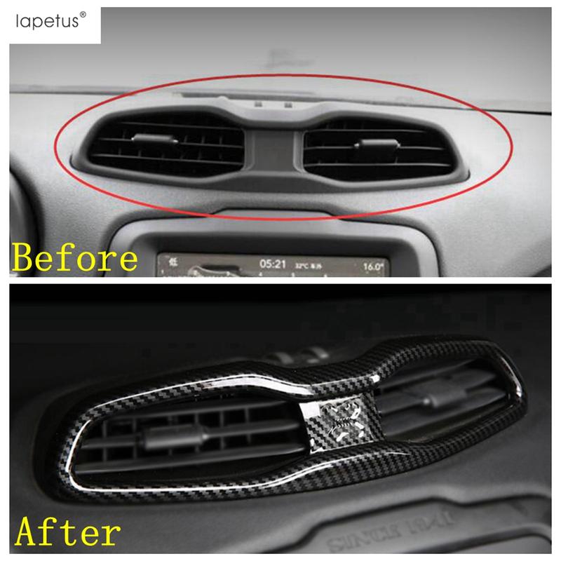 For Jeep Renegade 2015 - Accessories Head Light / Window Lift / Handle Bowl / Central Middle Air AC Vent Cover Trim Interior