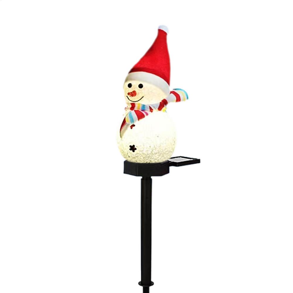 Christmas Snowman Solar Stake Lights Solar Powered Snowman Lights Waterproof Solar Christmas Decorations Outdoor Solar Energy