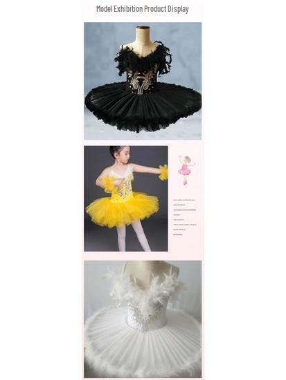 Children's and Adults' Sequin Ballet Tulle Skirt - Professional Swan Lake Dance Costume
