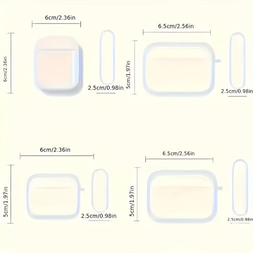The Red Little Heart Pattern Is Suitable for AirPods 3 2 1 Pro 2 4 Pro3 Transparent Headphone Protective Case To Prevent Falls