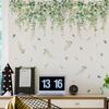 Green Plants Vines Wall Stickers Living Room Sofa Background Decoration Decals Bedroom Beautify Home Decor Self-adhesive Mural