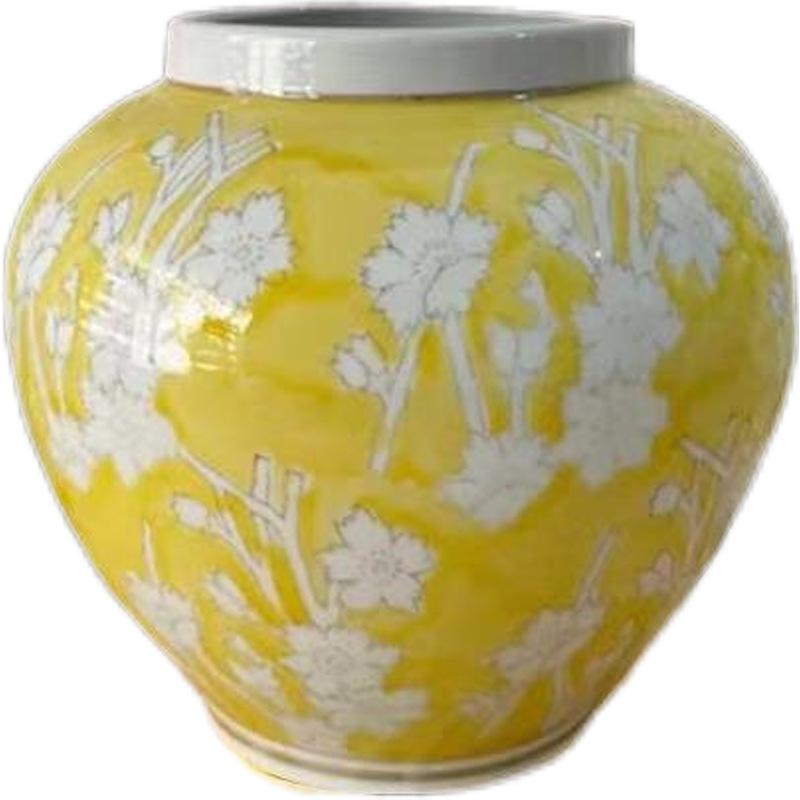 Ceramic Vase Handmade Porcelain Pot Blue and White Porcelain Jar Chinese-style Retro Flower Vase Home Decoration Accessories