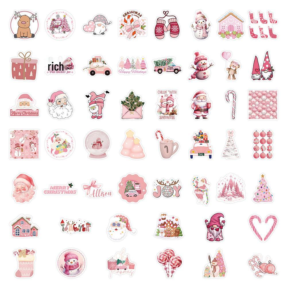 Christmas Sticker & Bookmark Set: Wrapping Paper, DIY Gift Accessories, Decoration, Phone Case Stickers.