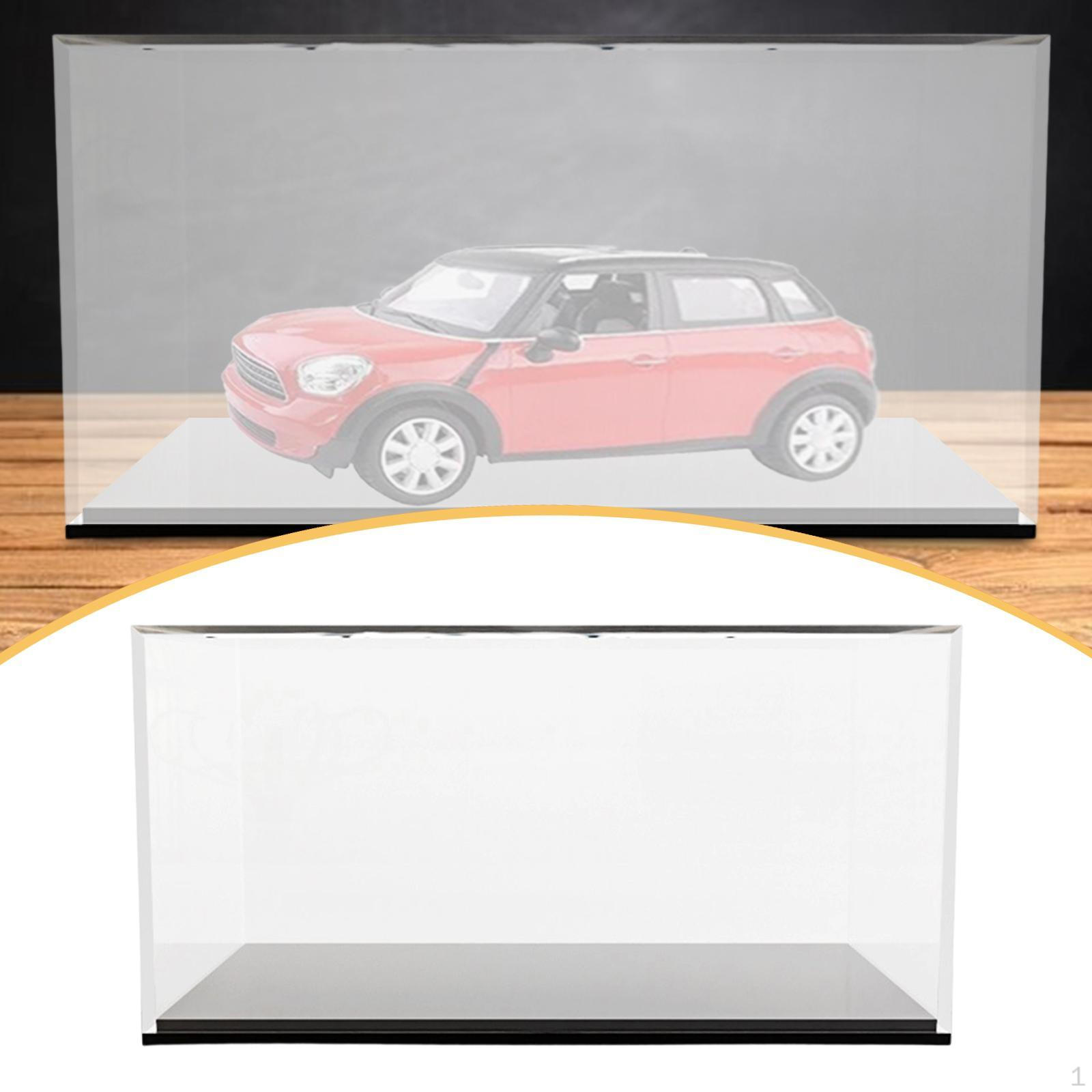Acrylic Display Case 1:24 with Black Base, Storage Box for Model Cars, Stand Cars