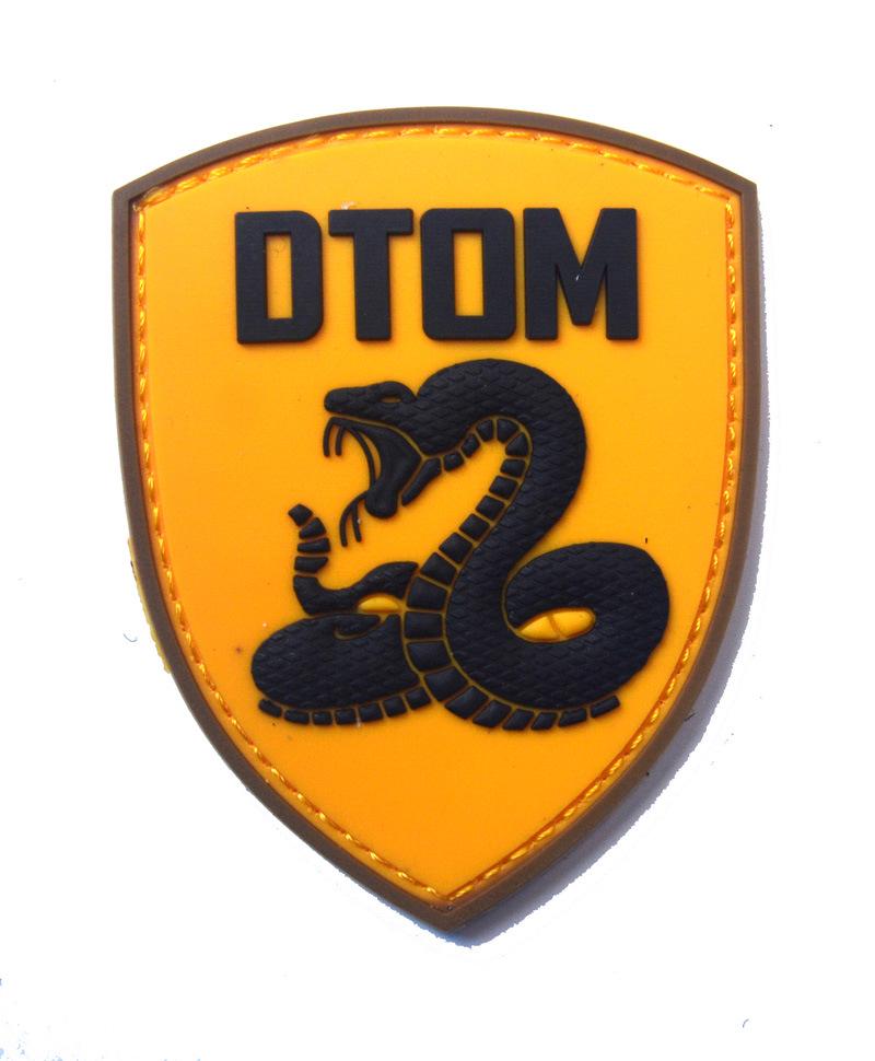 DTOM Gadsden Snake Morale Patch - Hook & Loop PVC Velcro