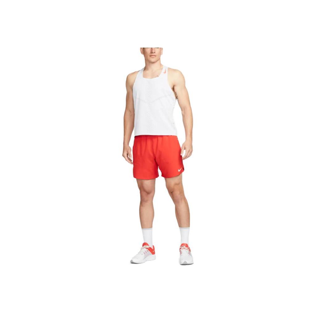 Nike Solid Color Brand Logo Split High Waist Drawstring Casual Shorts Men shorts Red DM4761-657