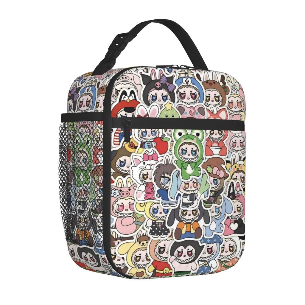 Fully Printed Picnic Bag Student Lunch Bag Cartoon Animation Thermal Insulation Bag Convenient Wear-Resistant Lunch Box Bag