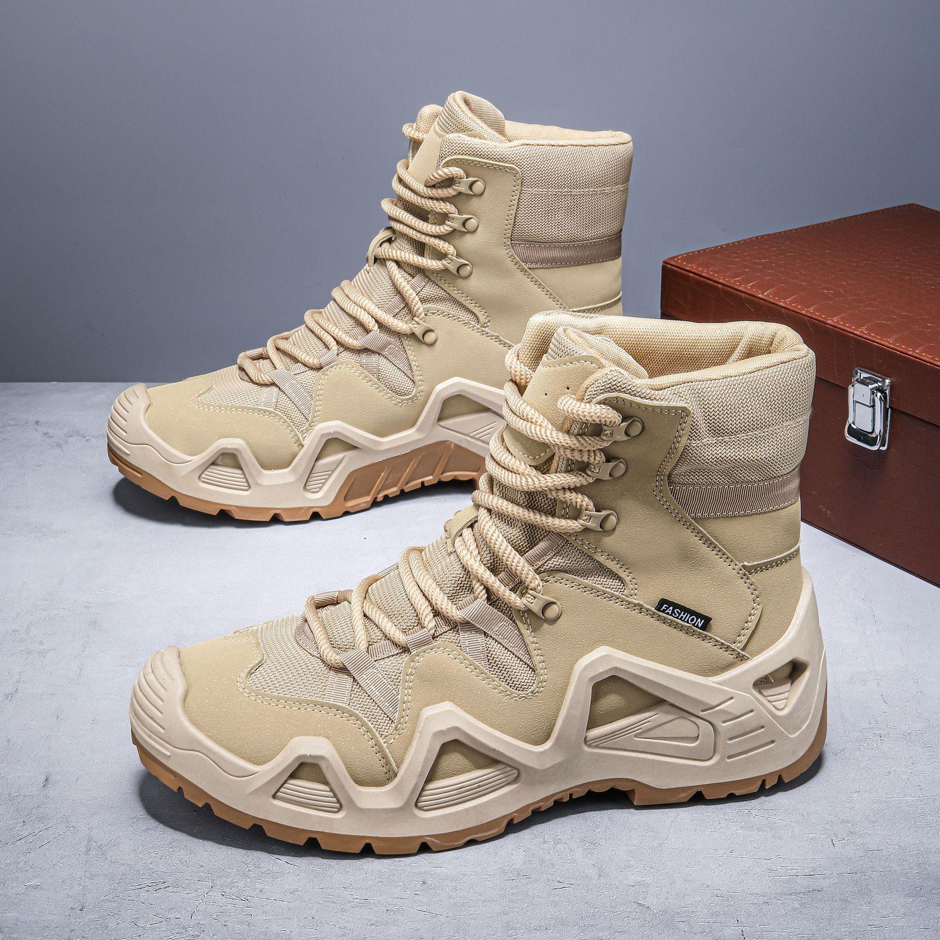 Men s Breathable High-Top Martin Boots for Outdoor Work Hiking and Combat with Labor Protection and Desert-Ready Design 42 size runs large order one size down 4240₽