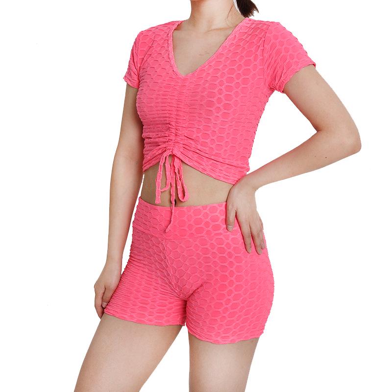 Cross-Border Yoga Shorts & Sports Bra Set - High Waist, Hip Lift, Women's Fitness Apparel