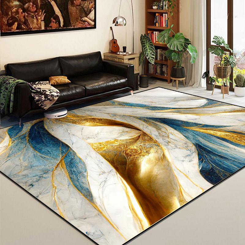 Abstract Style Large Size Living Room Carpet Home Decor Non-slip Luxury Rugs Machine Washable Bedroom Floor Mats Customizable IG