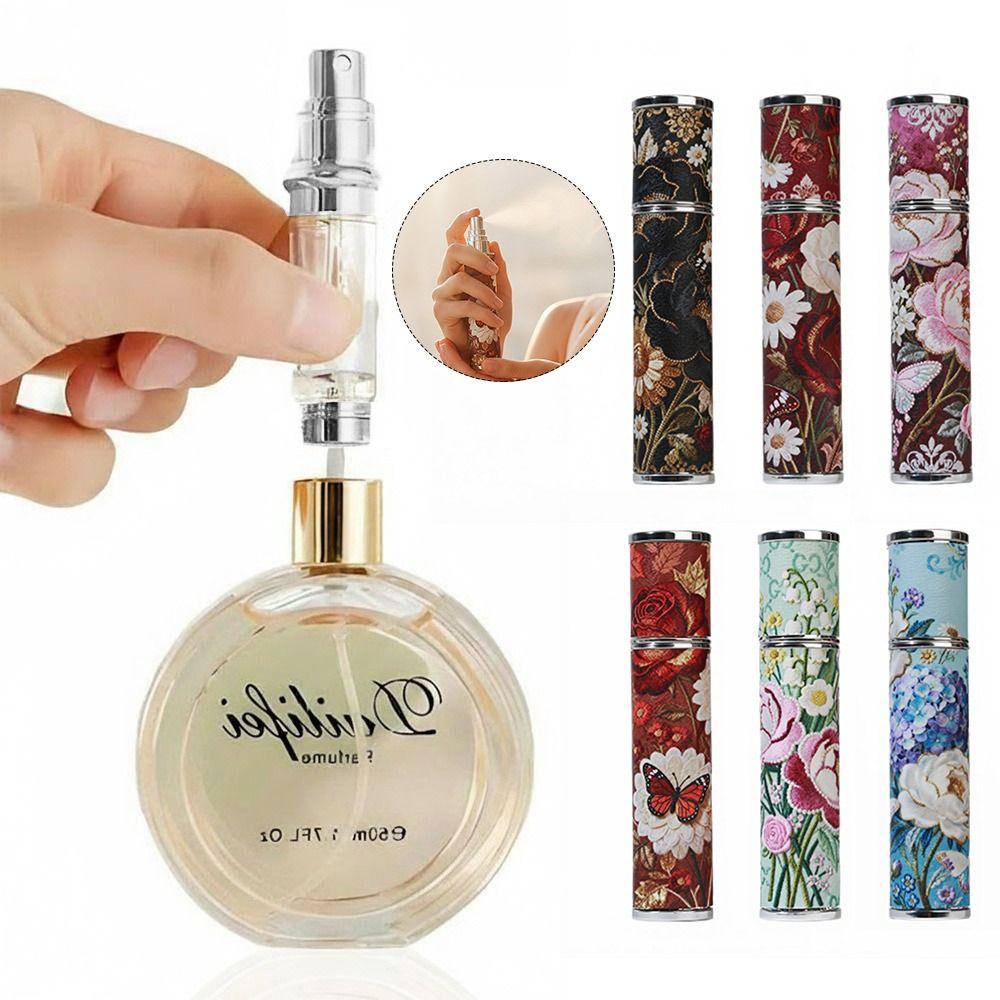 Floral Spray Bottle 10ml Cosmetic Container Portable Ultra-fine Mist Fragrance Container Travel