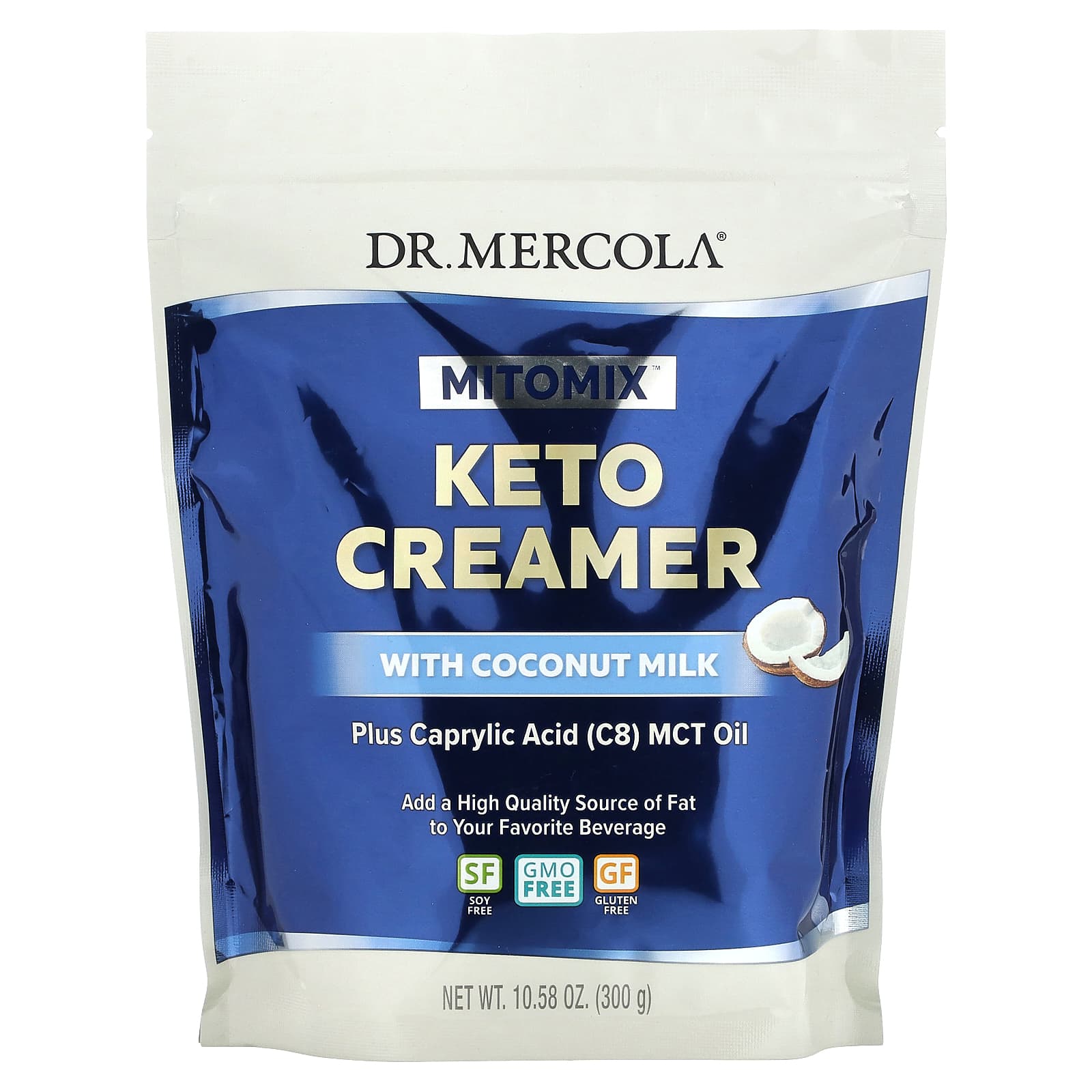 

Dr. Mercola, Mitomix, Keto Creamer, with Coconut Milk, 300G (10.58Oz)