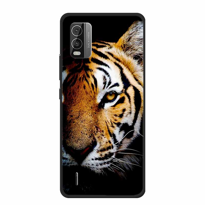 For Nokia C110 C210 C300 Case Soft black Silicone Bumper TPU Phone Wolf Cat Flower CaseS For C110 210 300 Shock proof Bumper TPU