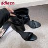 Fashion Fashion Open Toe Women Thin Heels Ankle Sandals Boots Shoes With Zippers Female Heeled Modern Sandals Booties Shoes For Ladies