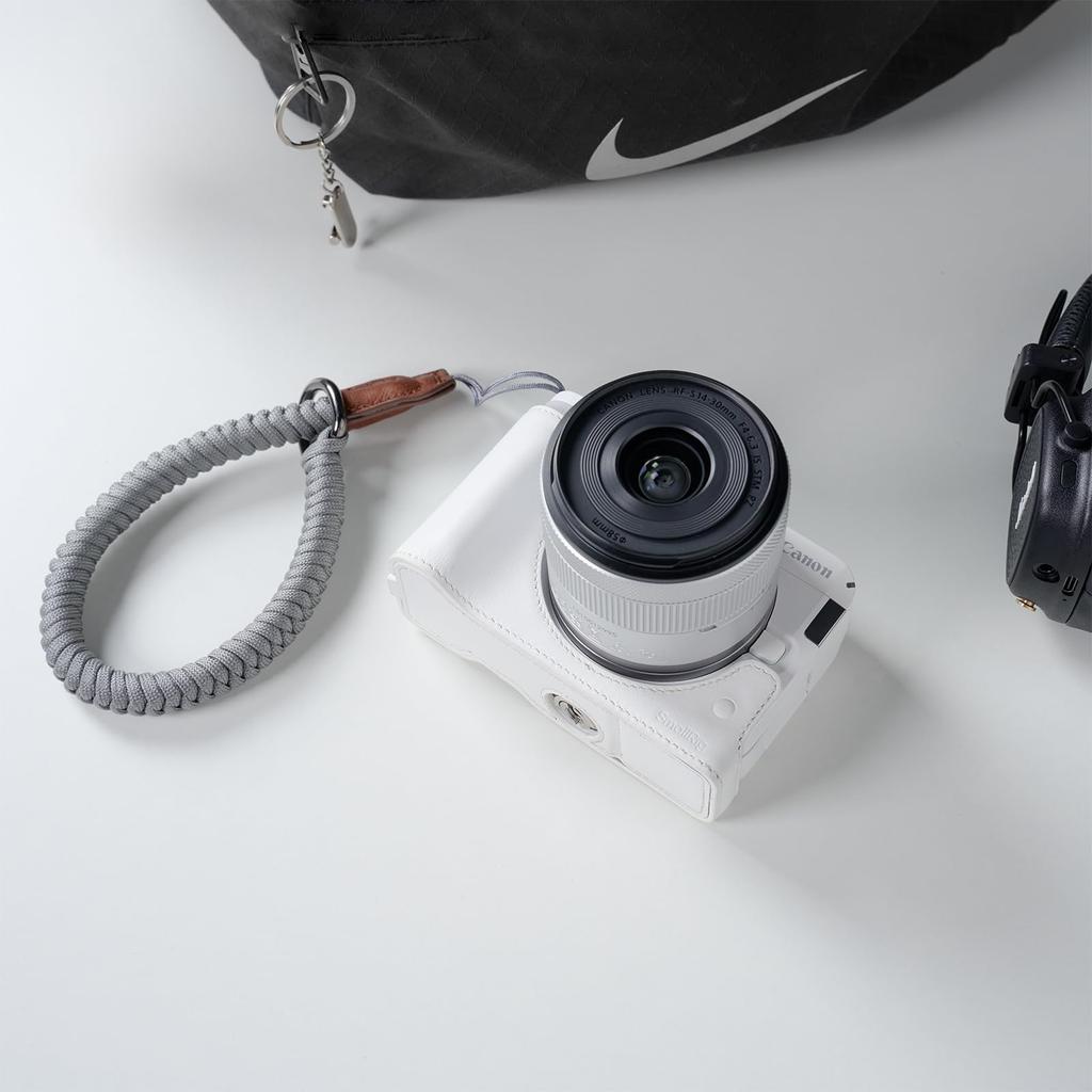 SmallRig Camera Leather Half Case Kit for Canon R50 V (White) 5431