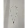 Used Heart Motif Silver Necklace