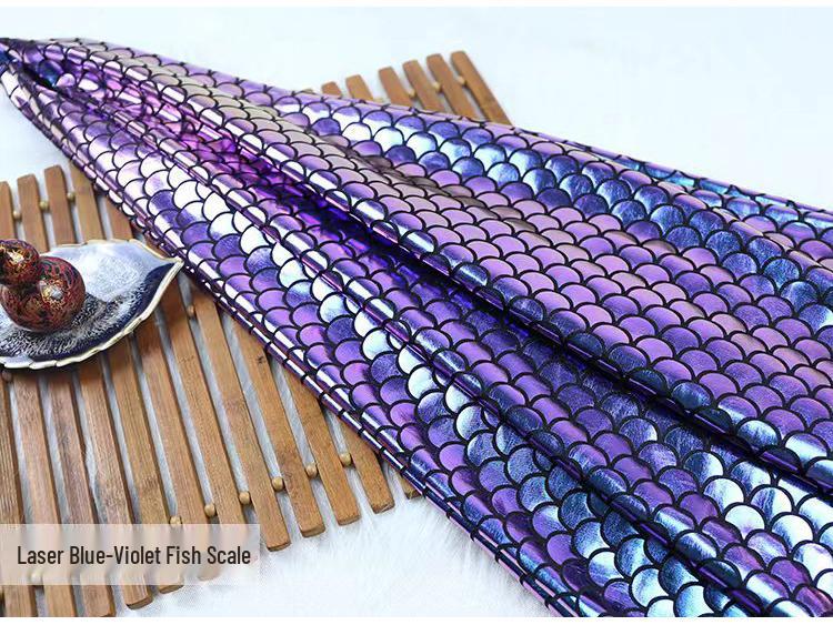 Iridescent Mermaid Fabric: Fish Scale, Laser, Stretch, Ideal for Costumes & Stage Decor