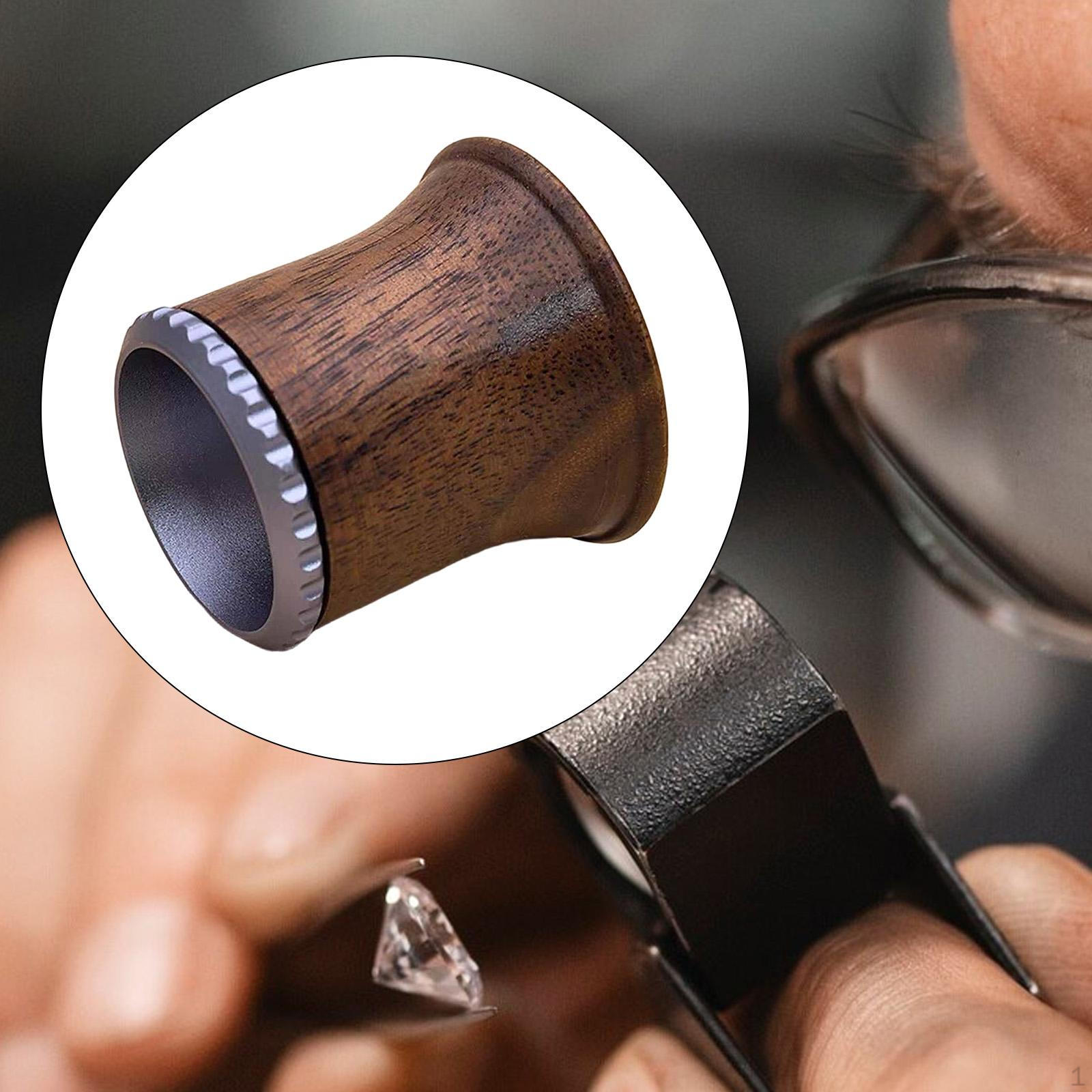

Wooden Magnifier,5x Magnification Portable Compact Practical Magnifying Glass,Magnifying Loupe for