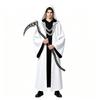 Halloween Dark Chains Hooded Robe Set Medieval Wizard Priest Cosplay Party Costume