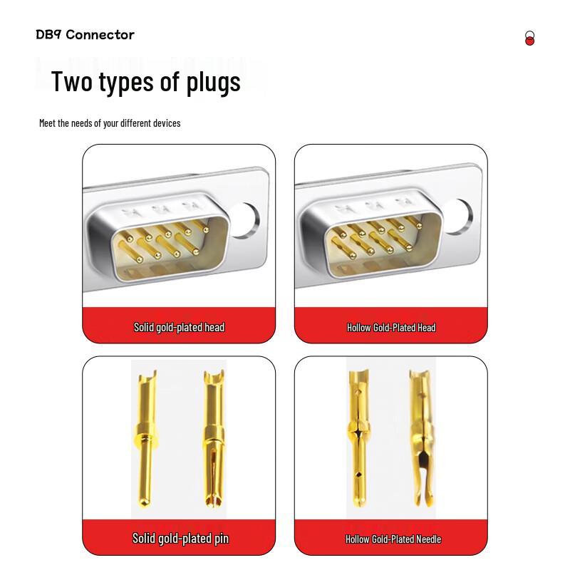 DB9 Female Solder Connector with Metal Shell (4-pack)