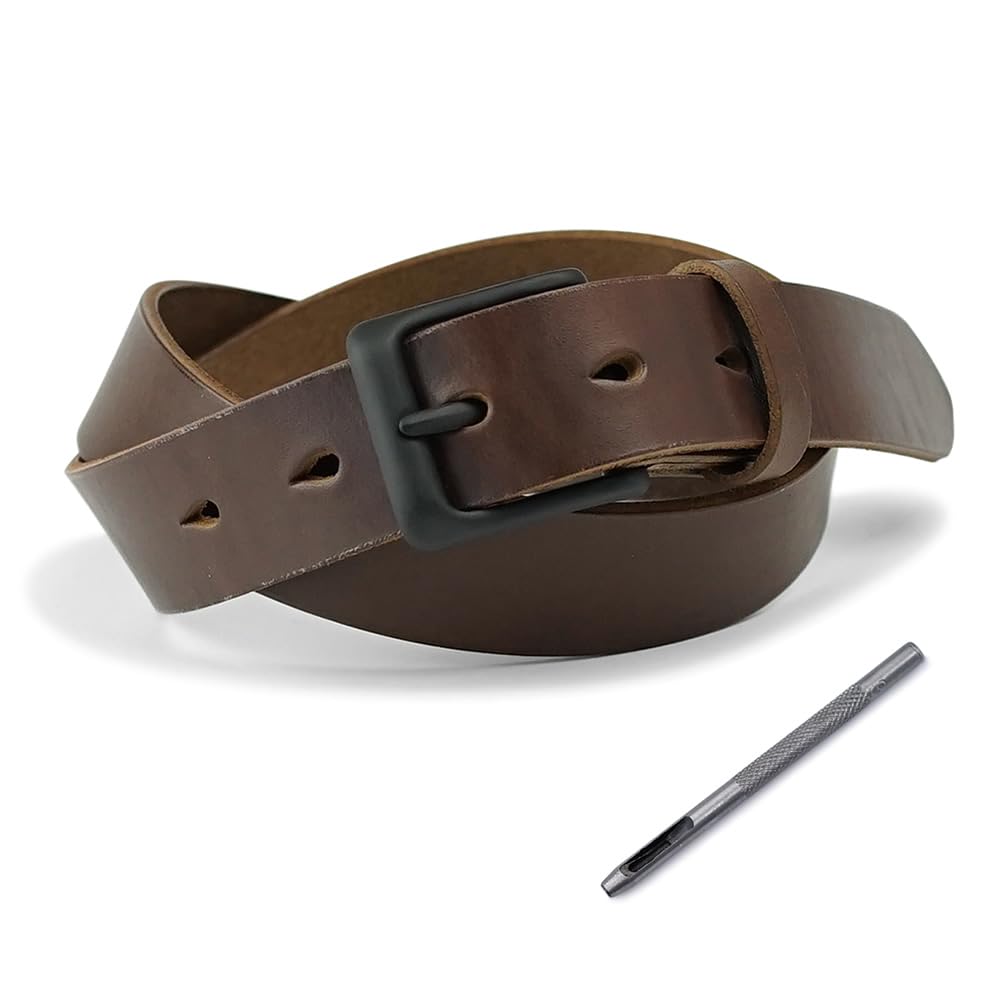 

Повседневный кожаный ремень Nippon de Handmade, 35 мм (3.5cm), Сделано в Японии, Кожа Horween Chromexcel, Мужская и Женская, Belt Lab BLLB0826 (Темно-коричневый x