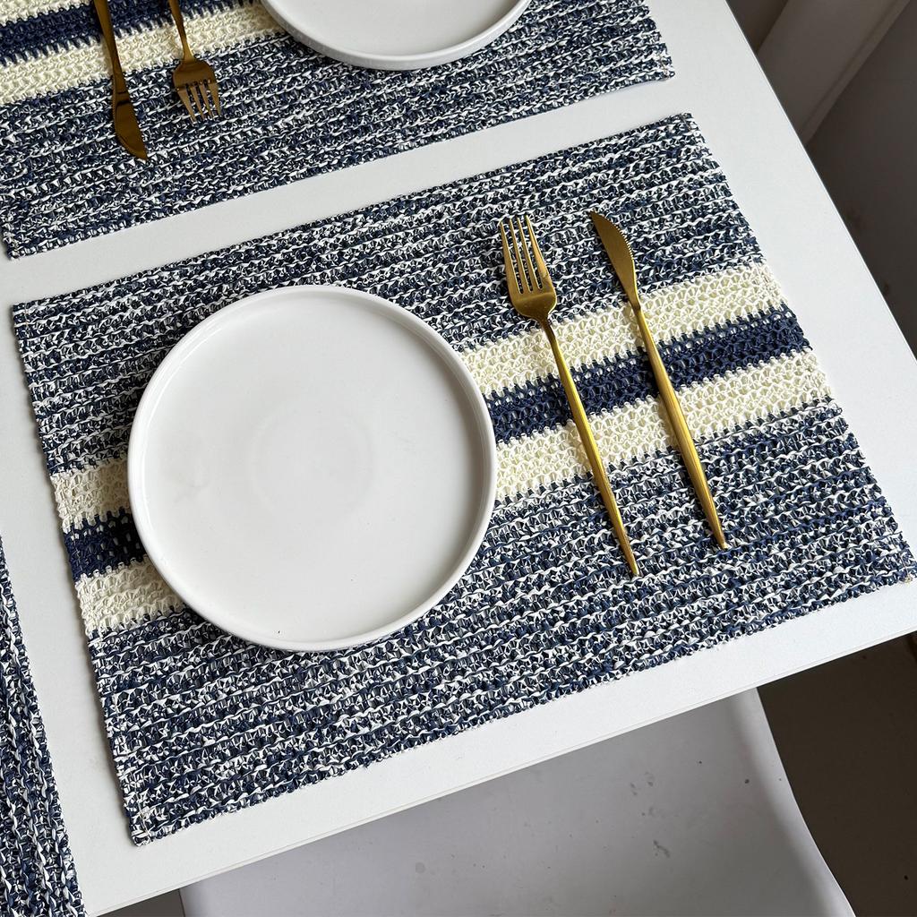 Pastoral paper rope woven placemat ins miscellaneous retro Christmas decorative mat wedding creative paper thermal insulation table mat