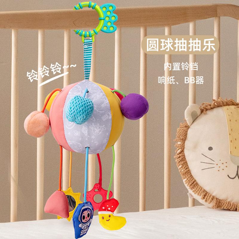 

Детская подвесная игрушка-колокольчик для новорожденных детей 0-1 года, раннее образование, образовательная головоломка, артефакт для малышей на удачу 3 месяца розовый
