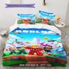 Gioco Roblox Set Copripiumino Trapuntato Copripiumino Federe Decorazione per la Casa Regalo di Compleanno (1 * copripiumino + 2 * federa, senza nucleo)