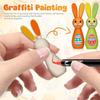 Wooden Easter Bunny Unfinished Festive Decoration Paint Your Own Rabbit Figure For Kids Teens Adults Craft Lovers Art Teachers