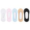 5 Pairs Women's No Show Socks Candy Color Nonslip Silicone Grip Breathable Nylon Invisible Low Cut Socks For Summer