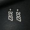 Rhinestone 2027 Digital Earrings Elegant Stud Earrings Happy New Year Earrings  Daily