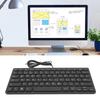 USB Wired Bilingual Keyboard, 78-Key Ultra-Thin German, French, Spanish, and English Bilingual Keyboard, Plug and Play, Spanish Keyboard for School,
