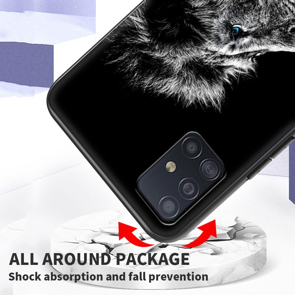 Fall Für Samsung A91 A72 A71 A52 A51 A42 A41 A32 A31 A21 EU A21s A12 A11 A02s A02 A01 Abdeckung Fundas Shell Lions