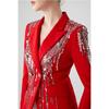 2023 Early Autumn Women's Luxurious Sequin Beaded Blazer – European & American Style