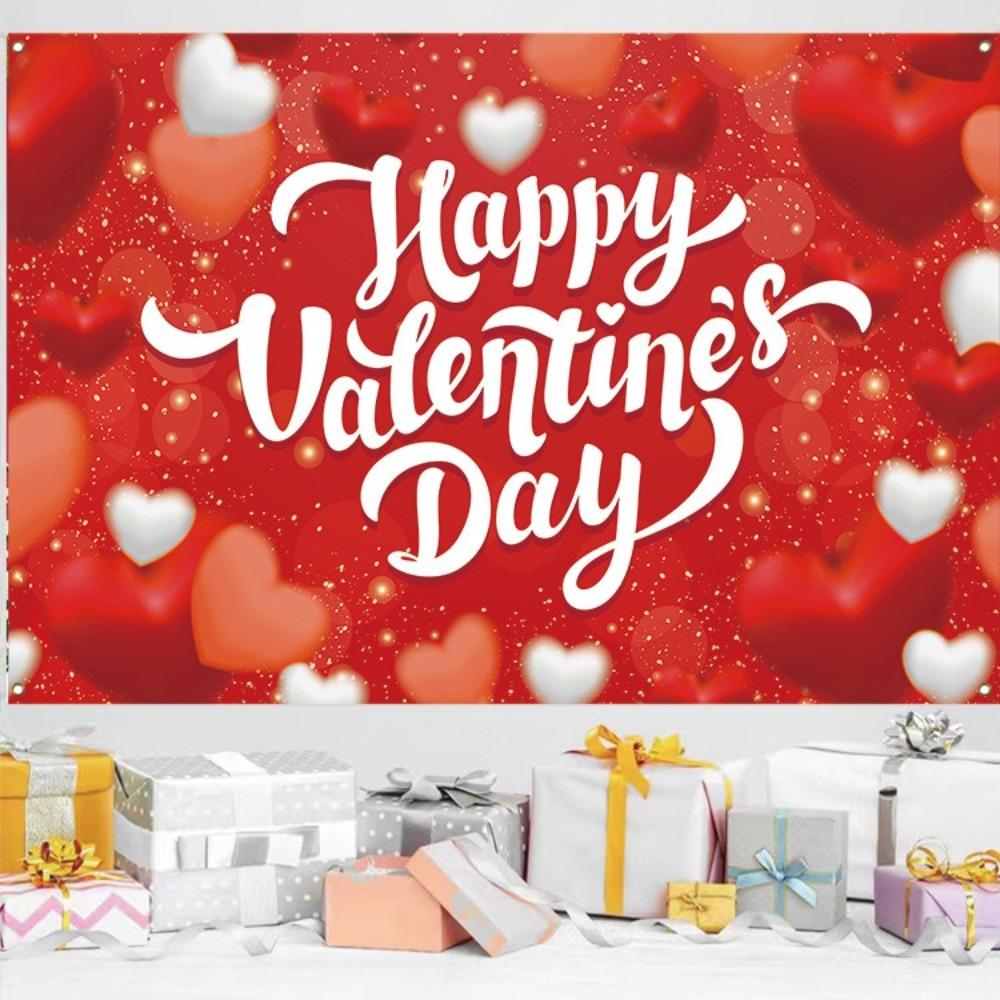Celebrate Valentine's Day Photography Backdrop Happy Valentine's Day Banner  Photography Props