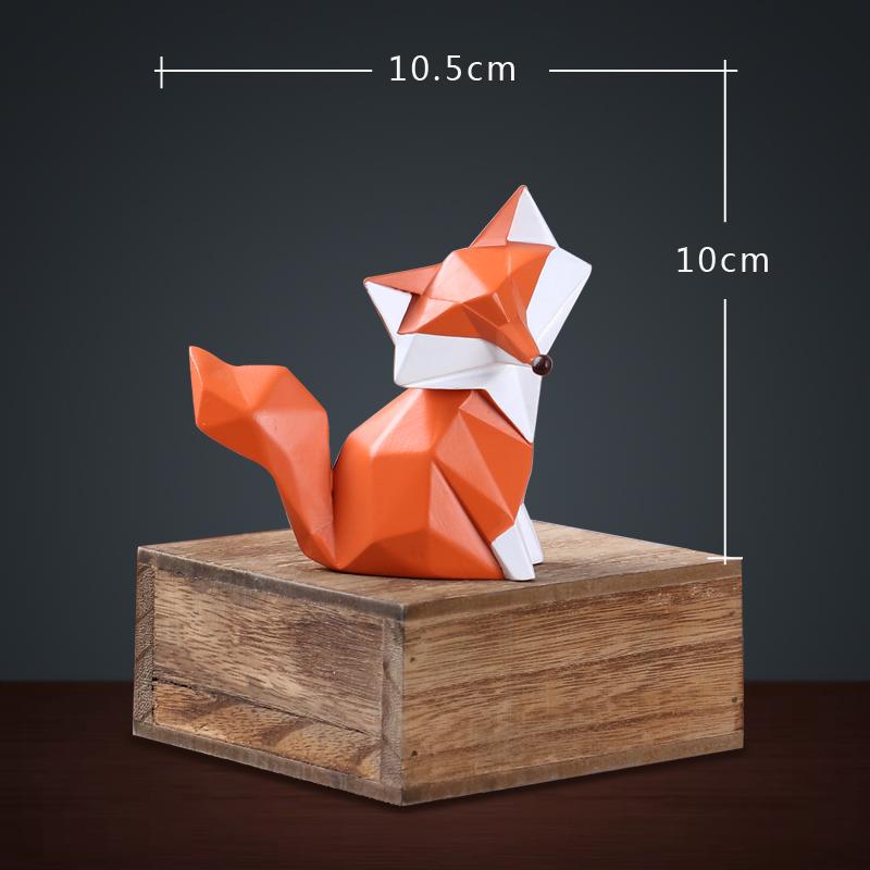 

Table Decoration Accessories Fox Statue Sculpture Home Decor Modern Animal Figurine Living Room Office Desk Decorations Art